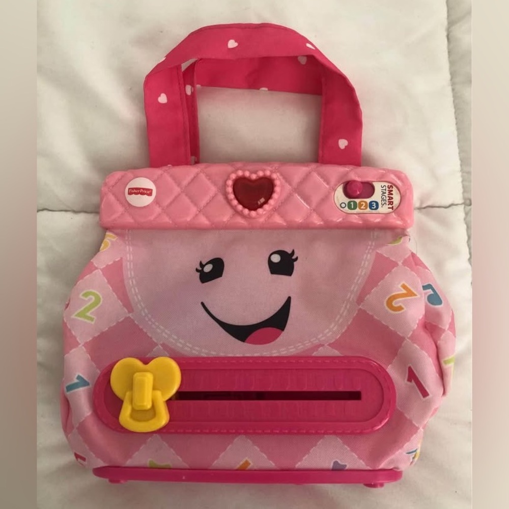 Fisher Price Laugh Learn Smart Stages Pink Interactive Purse with Accessories